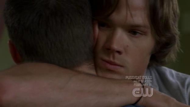 Sam hugging Dean